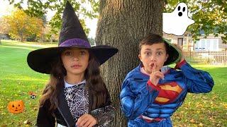 Kids Find SPOOKY Surprise During Trick-or-Treating!