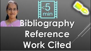 Bibliography vs. Reference vs. Work Cited (Research) - Important