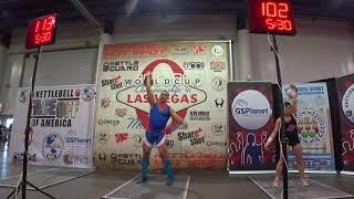 MR  Olympia tournament 2018 Snatch 32 kg kettlebell Ivan Denisov