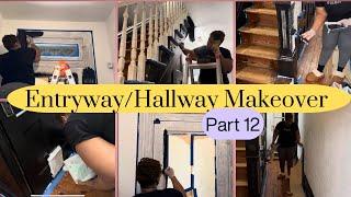 PART 12: ENTRYWAY/HALLWAY MAKEOVER | Time to Paint the Front Door with Black + Doing Touchups