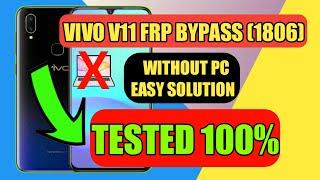 VIVO V11 (1806) FRP BYPASS WITHOUT PC | UNLOCK GOOGLE ACCOUNT