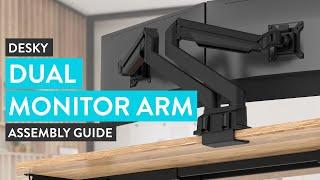 Desky Dual Monitor Arm Assembly