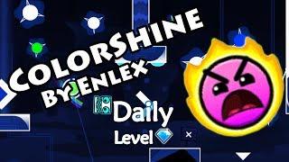 Geometry Dash - ColorShine (By Enlex) ~ Daily Level #92 [All Coins]