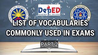 List of Vocabularies commonly used in exams (Part 2) | Vocabulary Review