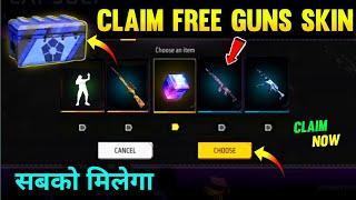 Choose 1 of 3 Free Guns Skin Free Fire | Free Fire New Event Today | Free Guns Skin Event Free Fire