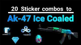 20 STICKERS COMBINATIONS TO AK-47 ICE COALED