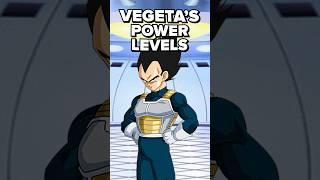 Every Canon Vegeta Power Level