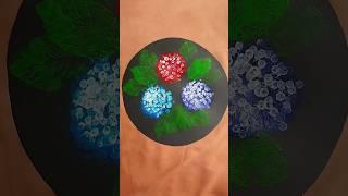 Easy Hydrangea Flower Art | Bubble Wrap & Real Leaf Painting for Beginners
