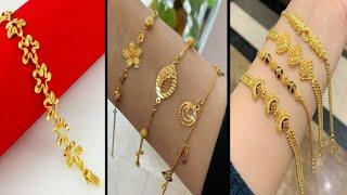 Lightweight Gold bracelet design for girls/Daily wear bracelet design collection