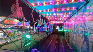 Henry Bentley's Ghost Train on ride POV - George Irvin's Fun Fair, Clapham Common - February 2022