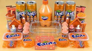 FANTA ORANGE SLIME | Mixing makeup and glitter into Clear Slime | Satisfying Slime Videos 1080p