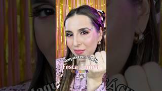 TUTORIAL BANDEIRINHAS NO DELINEADO DE FESTA JUNINA  gostaram? #maquiagem #tutorialmaquiagem