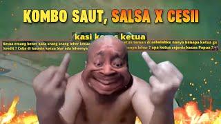 Kombo Saut, Salsa X Cesii, Buat Acol Emosi!! Acol Karoke Lagu Kuterleher - Moment Ngakak Pascol #22