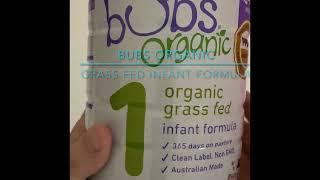 Bubs Organic Grass Fed Infant Formula Stage 1, Infants 0-6 months, Made with Non-GMO Organic Mil