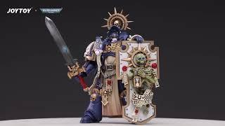 JOYTOY Warhammer 40k Ultramarines Primaris Captain with Relic Shield and Power Sword