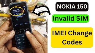 Nokia 150 Invalid SIM Problem Solution | Nokia TA-1235 IMEI Number Change Codes | IMEI Replace Code