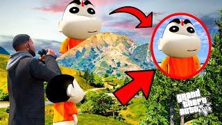 GTA V: Shinchan Doraemon Franklin ESCAPE from Evil Giant Shinchan! GTA 5 in Telugu