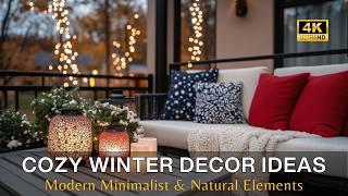 Warmth Meets Simplicity: Cozy Winter Decor Ideas for Modern Minimalist Homes with Natural Elements