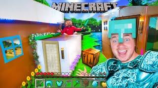 50 Hours In BOX FORT Minecraft City! (Minecraft Mini Movie Part 1)