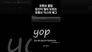 유튜브 꿀팁 당신이  절대  모르는 유튜브 이스터에그 #shorts