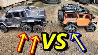 Traxxas TRX6 VS TRX4 with Track set  Tug of war