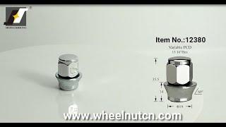 12380--12x1.25 chrome cone wheel nut