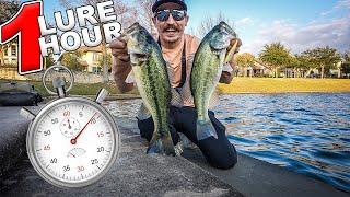 The 1 Hour, 1 Lure Bass Fishing Challenge ft. Ryan Rigged!!