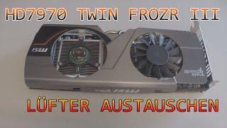 Radeon HD 7970 Twin Frozr III Lüfter austauschen | Fan Replacement (English Sub)