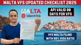 Malta Work Visa VFS Updated Checklist 2025 | API Valid 90 Days Only ?
