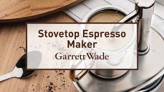 Garrett Wade Stainless Steel Stovetop Espresso Maker