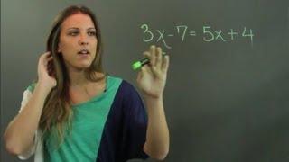 How to Solve Linear Equations With Variables on Both Sides : Linear Algebra Education