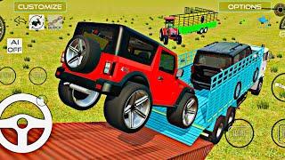 Drive JCB and Unloading Stone From Dumper Truck in Game#dumper #jcb #thar #scorpio #gamingvideos