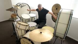 DF no.317 - "2024" - A profile of my year as an improvised drum solo, White Ghost vintage drum kit