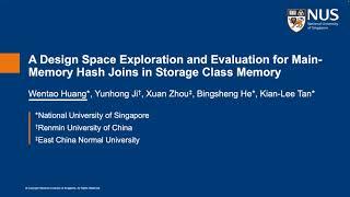 VLDB'23 A Design Space Exploration and Evaluation for Main-Memory Hash Joins in Storage Class Memory