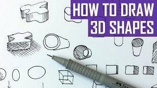 How to Draw 3D Shapes - Exercises for Beginners