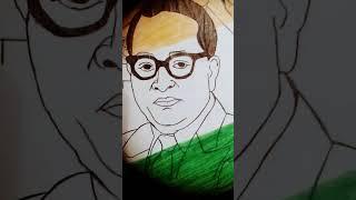 Most Satisfying Drawing of Dr. B. R Ambedkar,#art #drawing #shorts