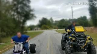 DSGB RACING - BANSHEE VS CAN AM OUTLANDER DRAG RACE IN THE STREET...WHO WON?!?!?!!?