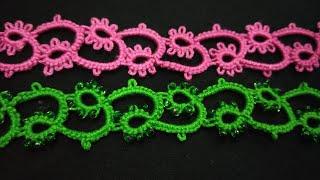 447- Shuttle tatting#84, Simple lace for sarees/ dupattas with or without beeds(Hindi/ Urdu)