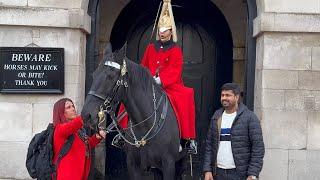 Guard Shouts At A Woman For Holding The Rein She Complains To The Police