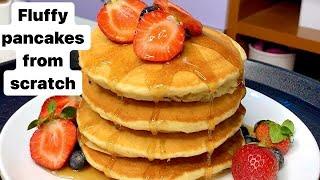 How to Make Fluffy Pancakes from Scratch for beginners | Christmas recipes | Breakfast recipes