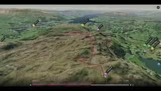 Loughrigg Fell, Central Lake District - 3D fly-through