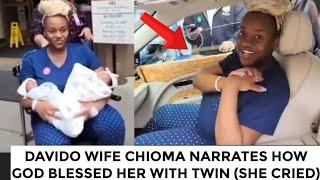 Davido's wife chioma in tears as she finally narrates how she was blessed with twins