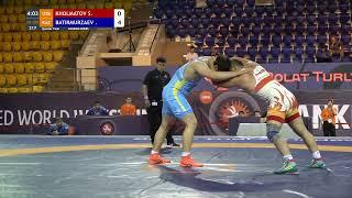 1/4 FS - 125 kg: S. KHOLMATOV (UZB) v.  . BATIRMURZAEV (KAZ)