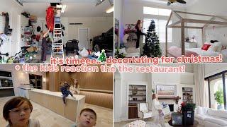 it’s timeee..decorating for christmas + kids reaction to the icecream shop!