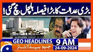 SC issues detailed judgement in reserved seats case | Geo News 9 AM Headlines | 24 September 2024