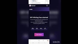 #KLV to #KFI mining process has started ..... deposit walk-through #klever klever.io