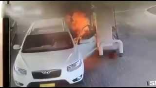 WATCH Car Catches Fire In Gas Station,  After Car Catches Fire In Petrol Station   Resolution360P MP