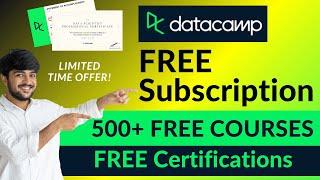 510+ Free Courses  DataCamp Free Subscription 2024  Limited Time Offer.. ⏰