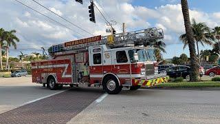 Palm Beach County Fire Rescue Ladder 15 Responding Code 1 To a Residential Structure Fire