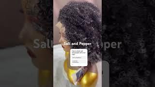 Discover the Stunning Salt and Pepper Wig#humanhairwig #afrowig #saltandpepperhair